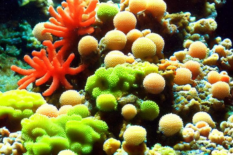 Feeding Green Star Polyp Coral