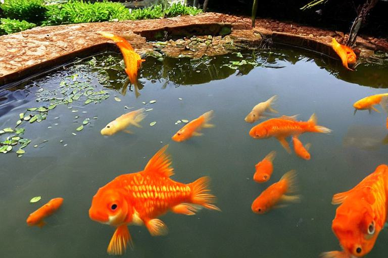 How long can goldfish in a pond survive without food